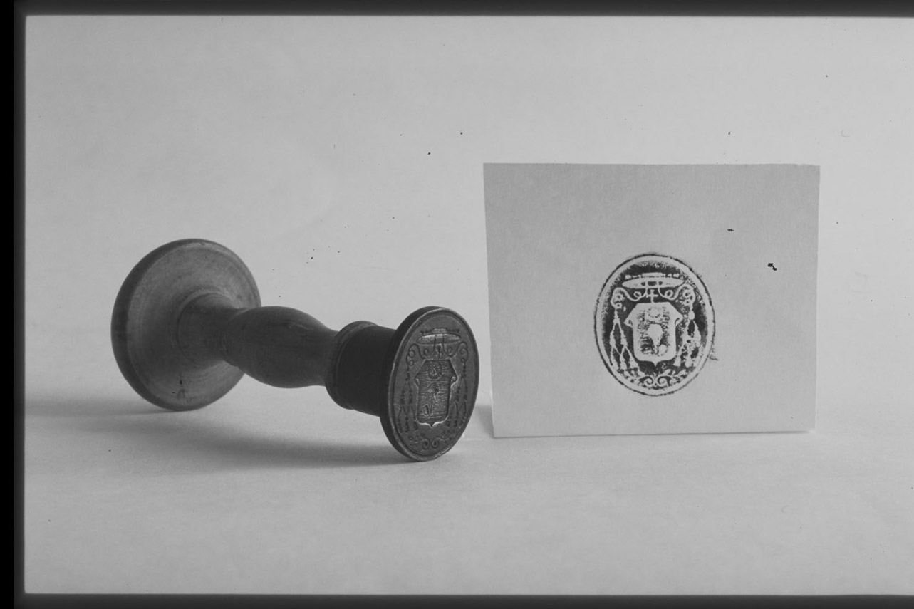 stemma vescovile (sigillo ecclesiastico, opera isolata) - ambito umbro (seconda metà sec. XIX)