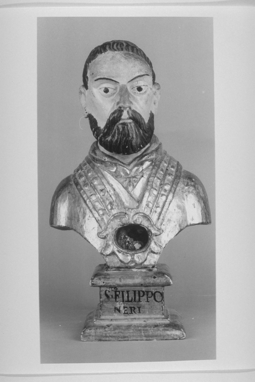 San Filippo Neri (reliquiario - a busto, opera isolata) - bottega umbra (terzo quarto sec. XVII)