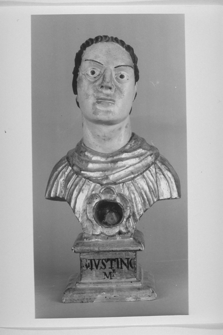 San Giustino martire (reliquiario - a busto, opera isolata) - bottega umbra (terzo quarto sec. XVII)