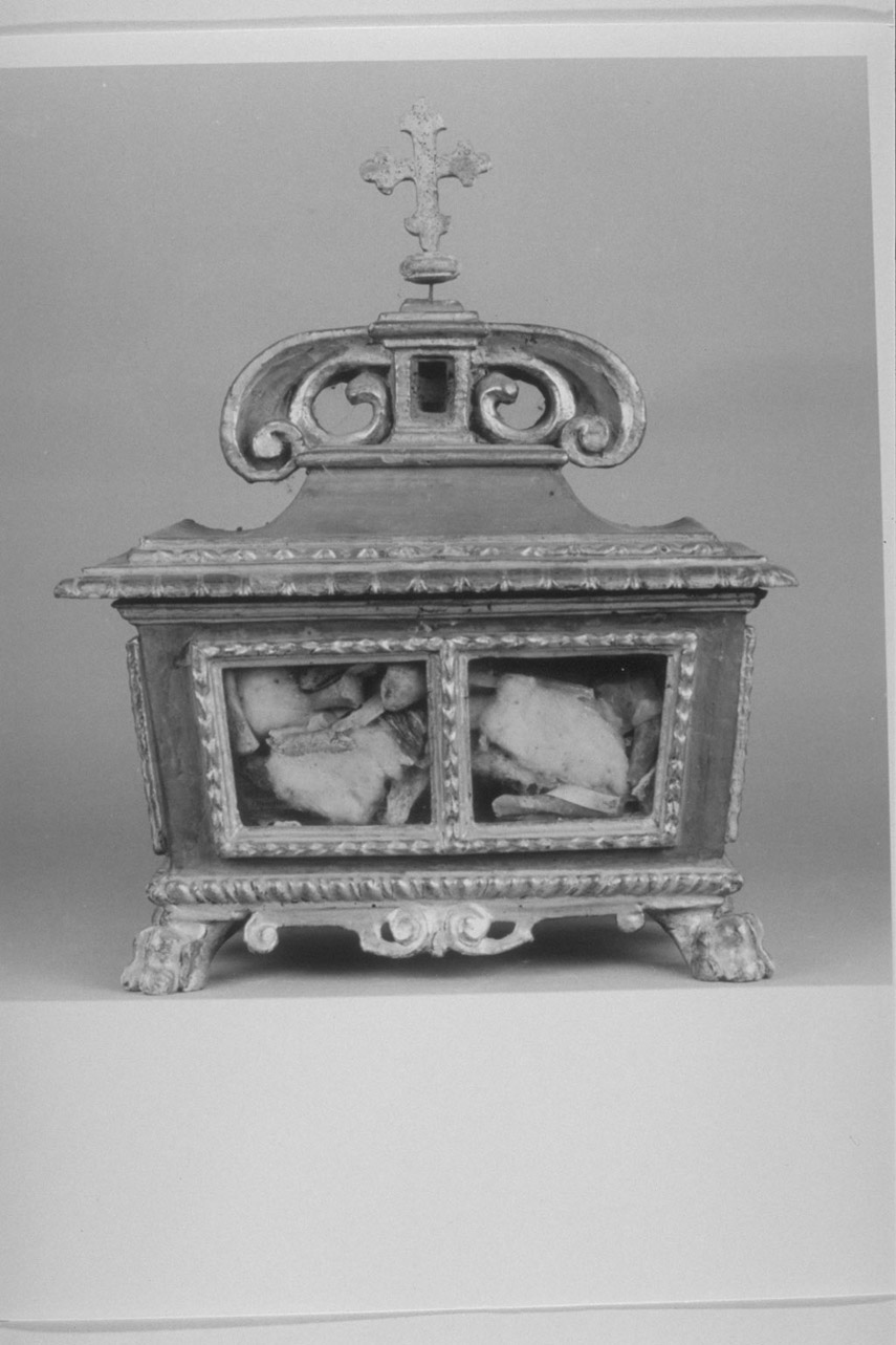 motivi decorativi (reliquiario a teca - a urna, serie) - bottega umbra (ultimo quarto sec. XVII)