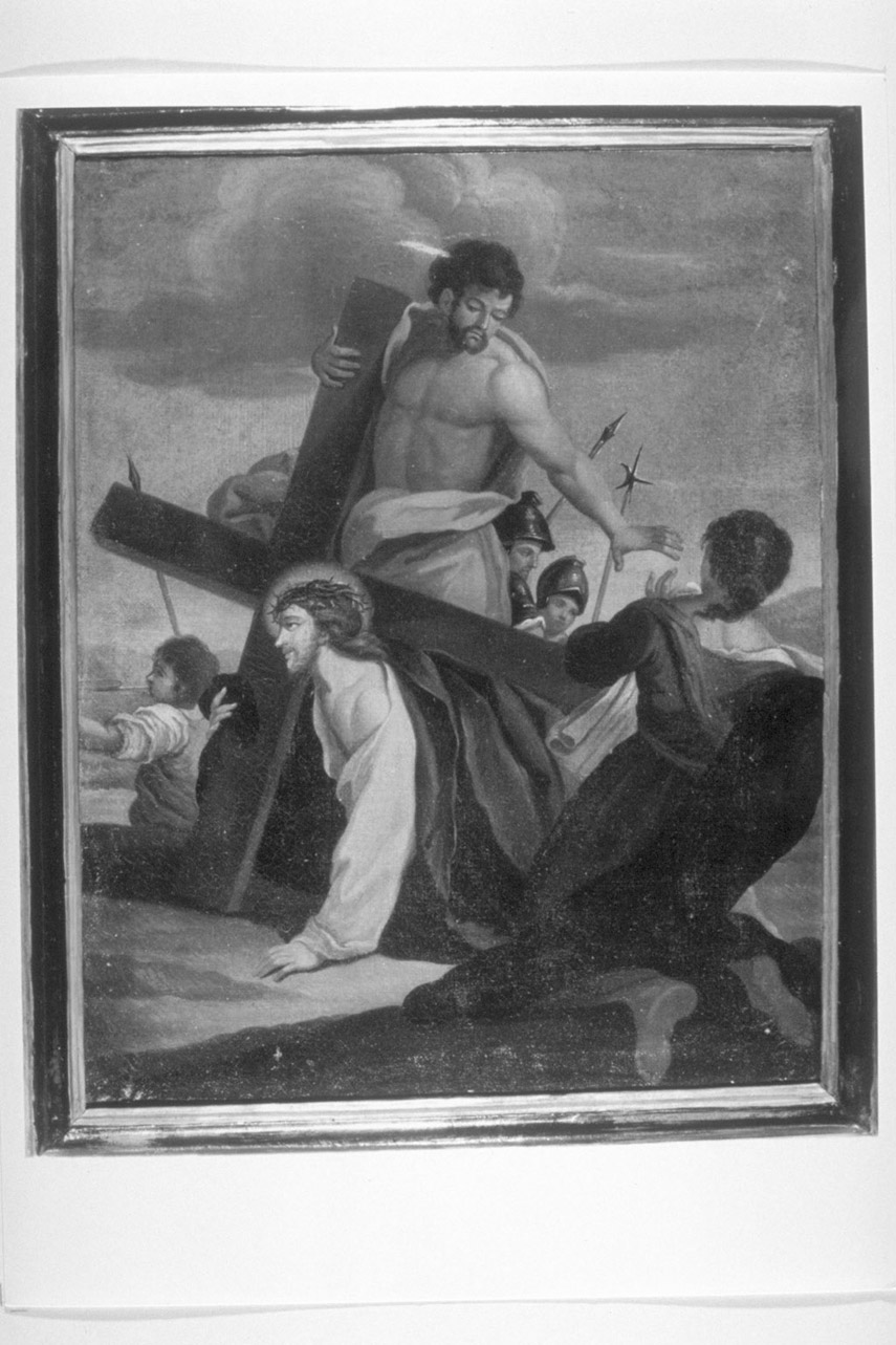 stazione VI: Gesù asciugato dalla Veronica (Via Crucis, elemento d'insieme) di Boccanera Giacinto (attribuito) (primo quarto sec. XVIII)