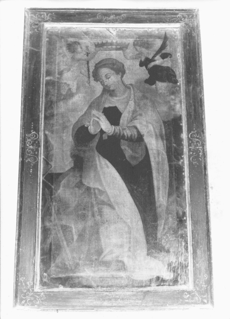 Santa martire e angeli (dipinto, opera isolata) - ambito umbro (prima metà sec. XVII)