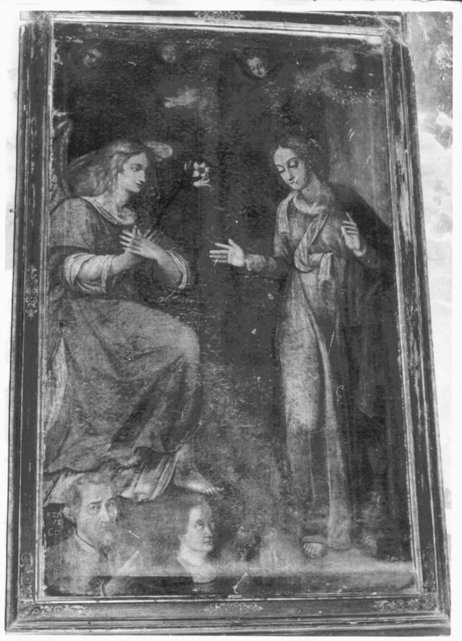 Annunciazione e committenti (dipinto, opera isolata) - ambito umbro (sec. XVII)