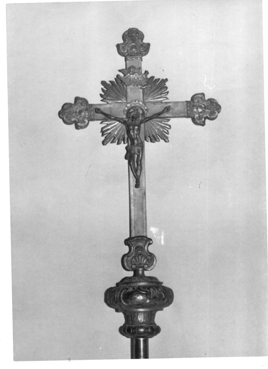 croce processionale, opera isolata - bottega Italia centrale (sec. XVIII)