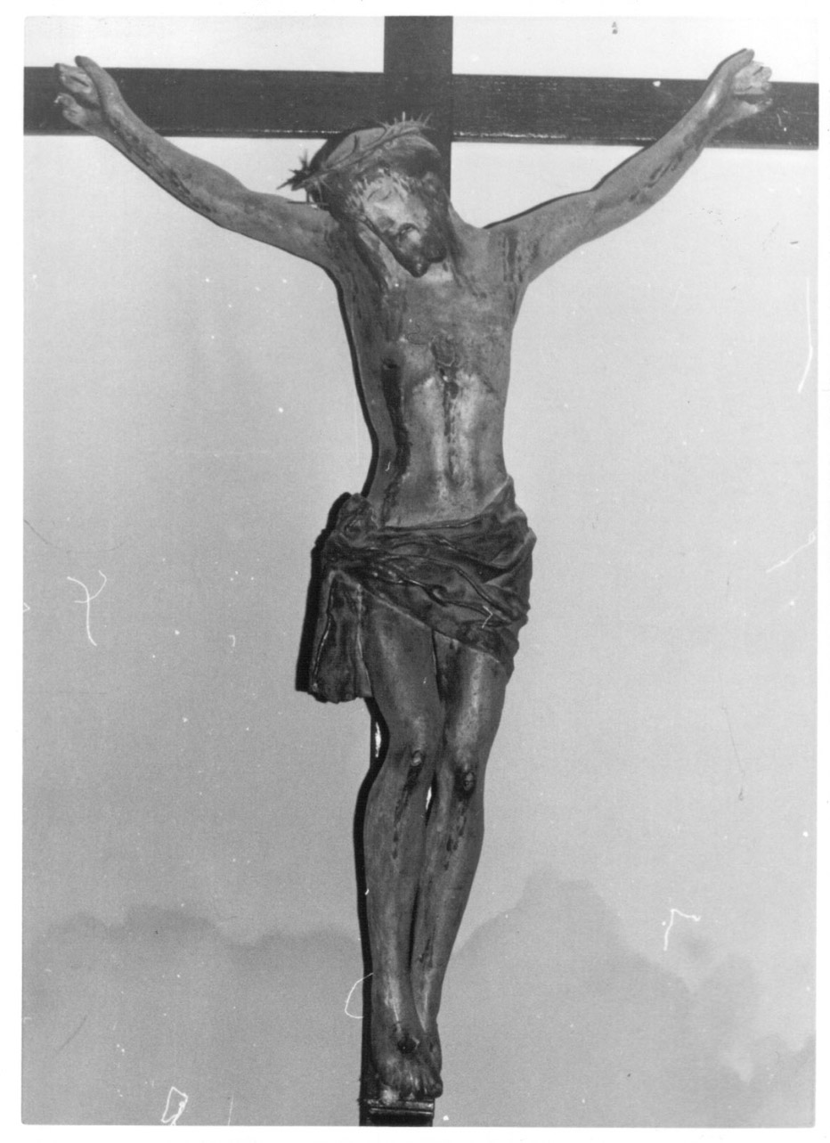 Cristo crocifisso (crocifisso, opera isolata) - bottega Italia centrale (sec. XVII)