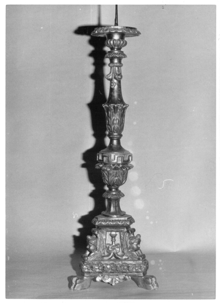 candeliere d'altare, serie - bottega perugina (metà sec. XIX)