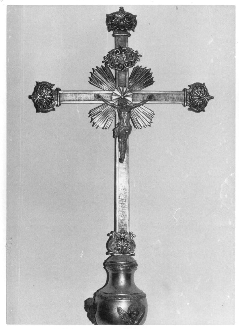 Cristo crocifisso (croce processionale, opera isolata) - bottega Italia centrale (seconda metà sec. XIX)