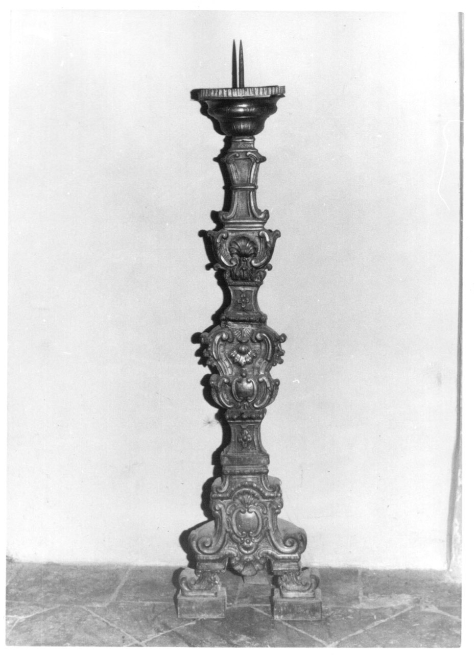 candeliere d'altare, serie - bottega Italia centrale (seconda metà sec. XVIII)