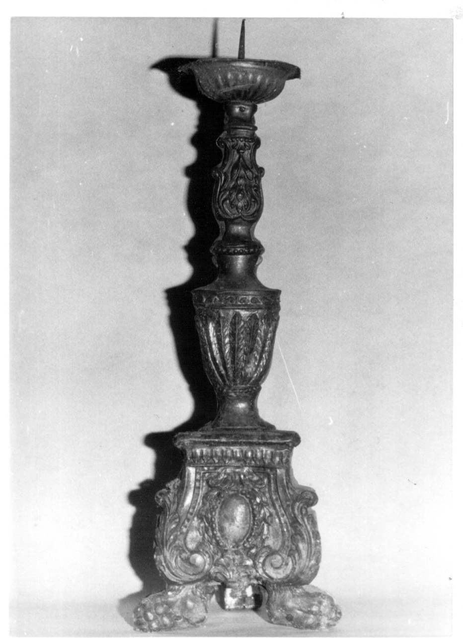 candeliere d'altare, serie - bottega Italia centrale (seconda metà sec. XVIII)