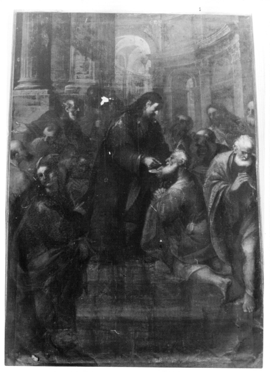 comunione degli apostoli (dipinto, elemento d'insieme) di Appiani Francesco (attribuito) (prima metà sec. XVIII)