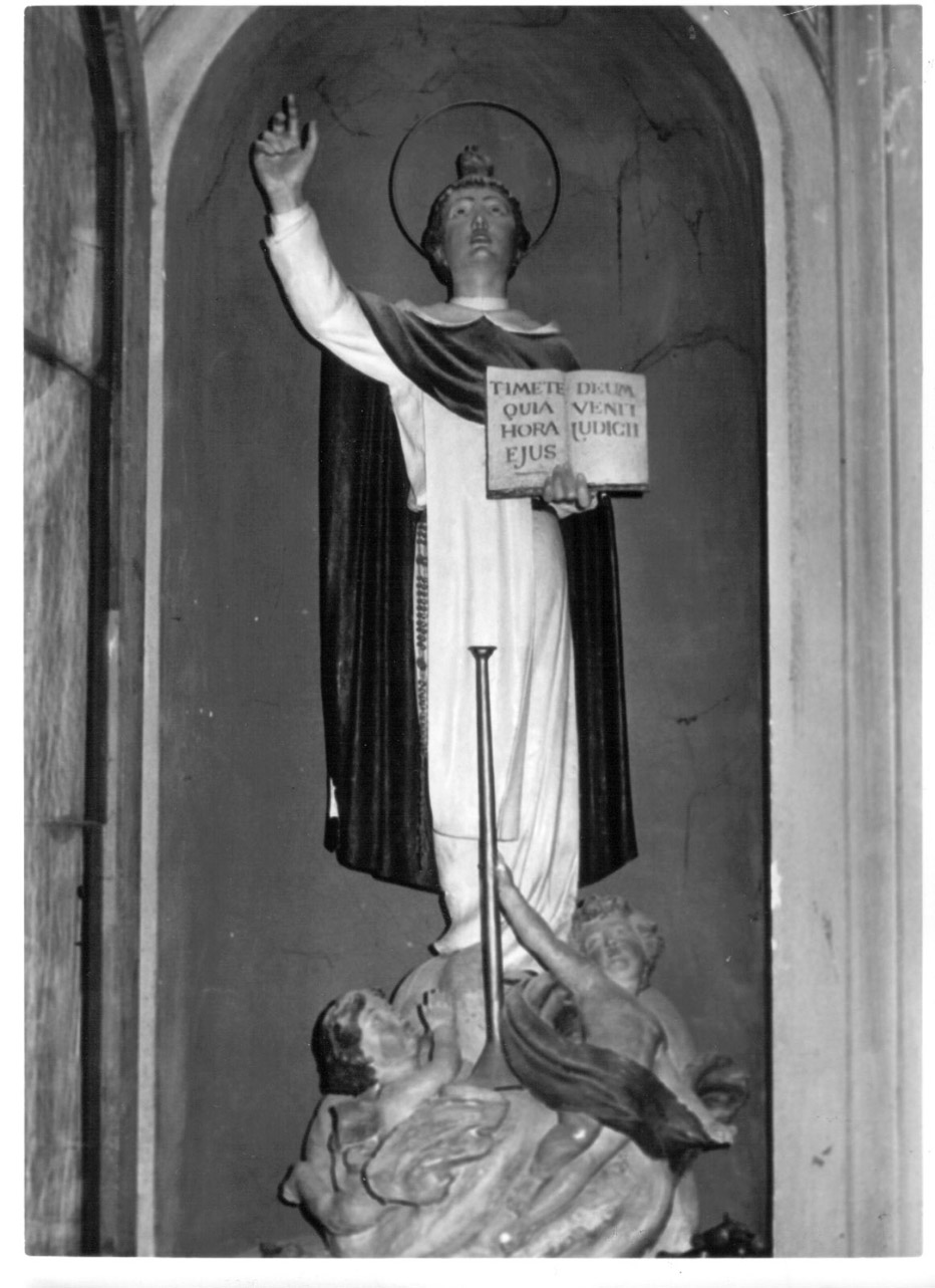San Vincenzo Ferrer predica (statua, opera isolata) - bottega Italia centrale (seconda metà sec. XVIII)