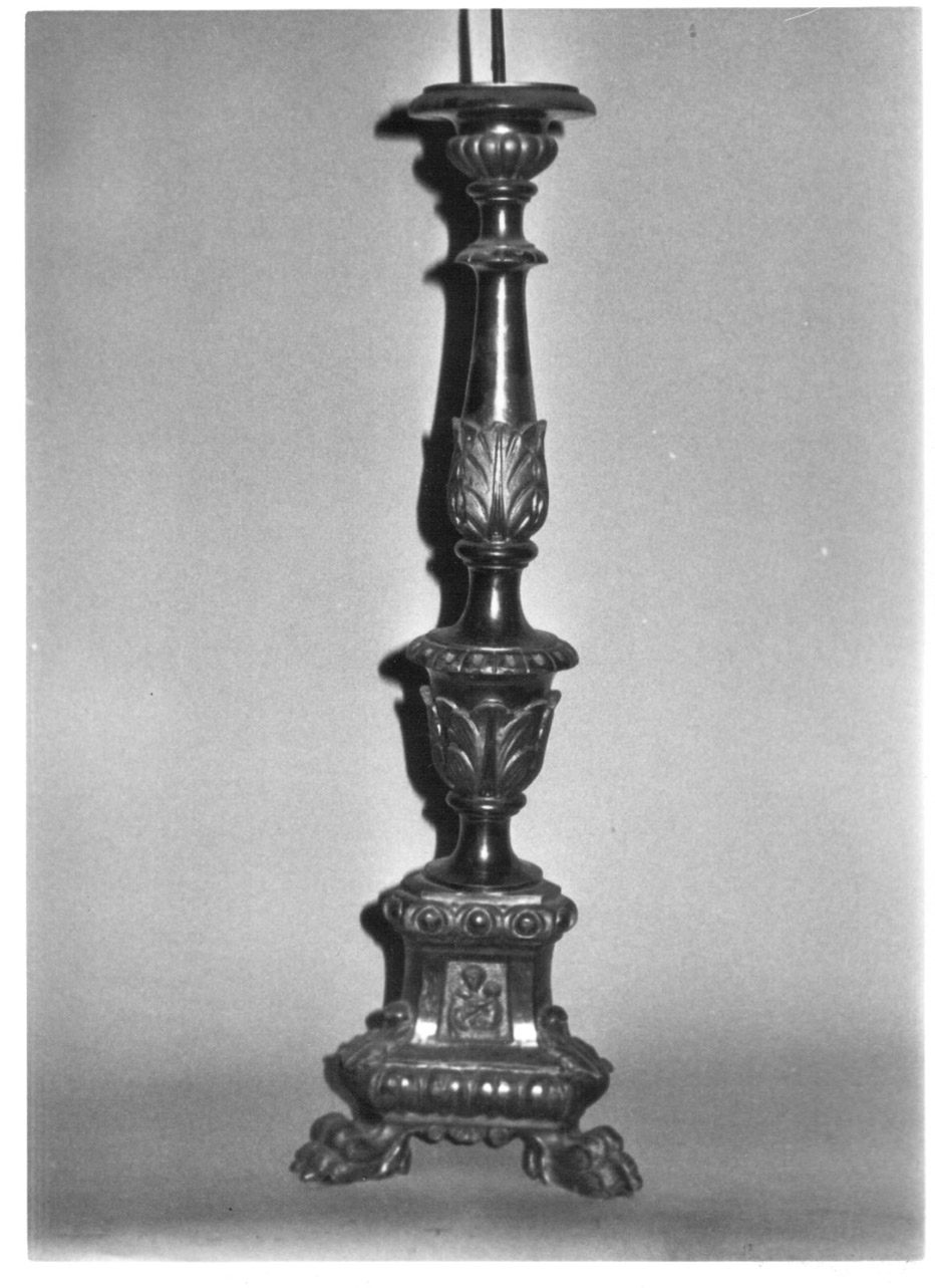 candeliere d'altare, serie - bottega Italia centrale (sec. XIX)