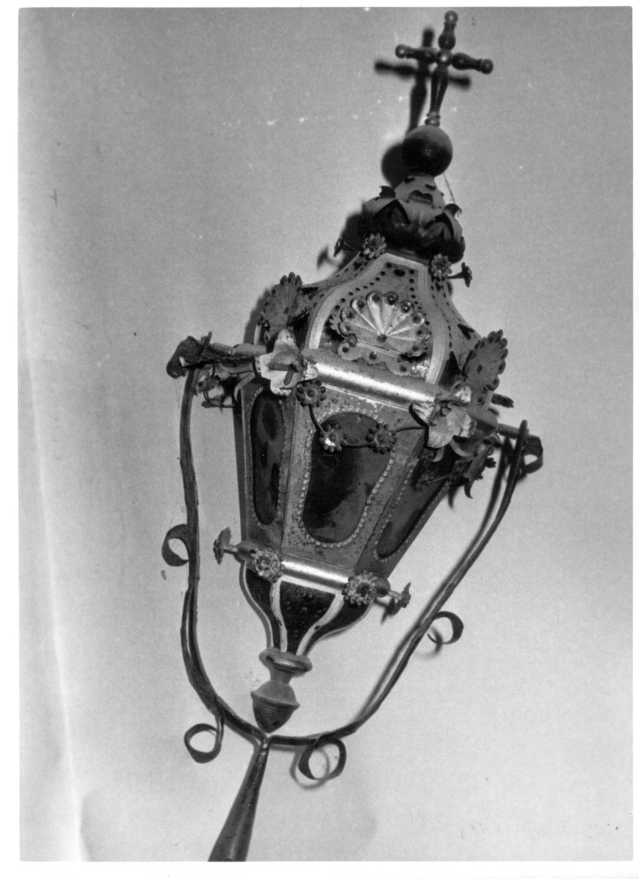 lanterna processionale, coppia - bottega Italia centrale (seconda metà sec. XIX)