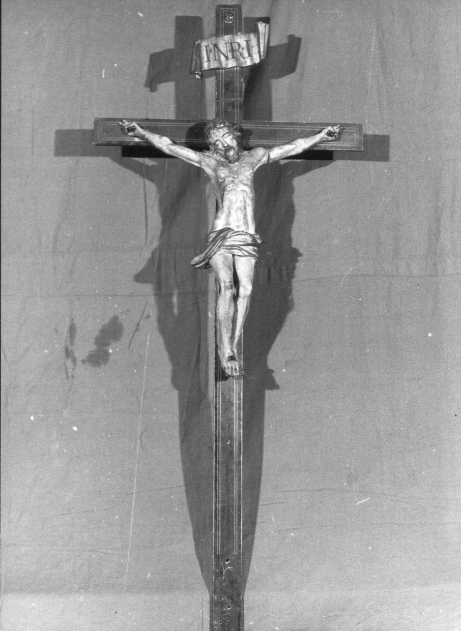 Cristo crocifisso (crocifisso, opera isolata) - bottega Italia centrale (sec. XVI)