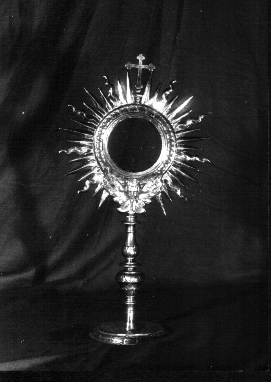 ostensorio - a raggiera, opera isolata - bottega Italia centrale (prima metà sec. XVII)