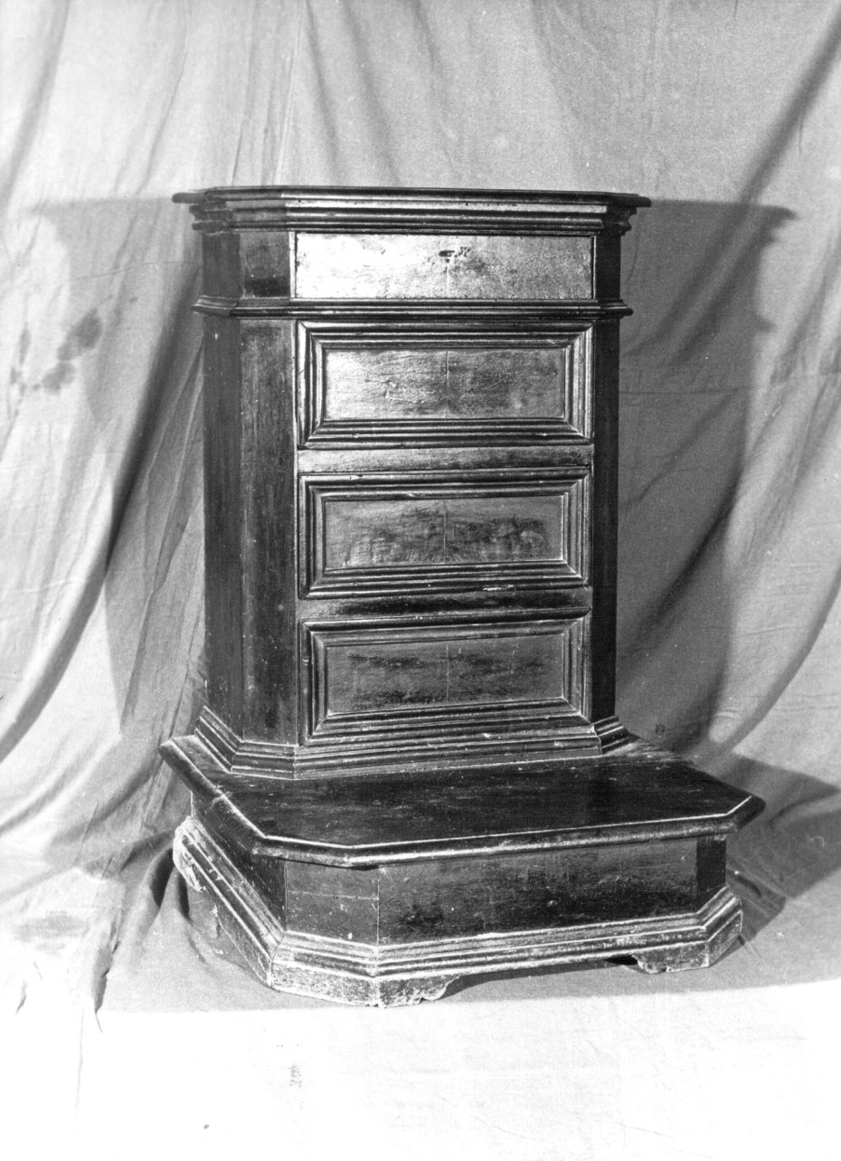 inginocchiatoio, opera isolata - bottega Italia centrale (sec. XIX)