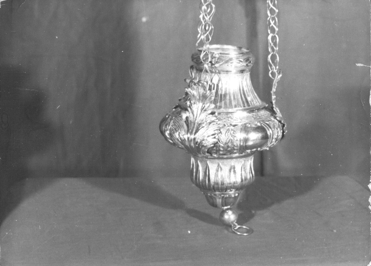 lampada pensile, opera isolata - bottega Italia centrale (prima metà sec. XIX)