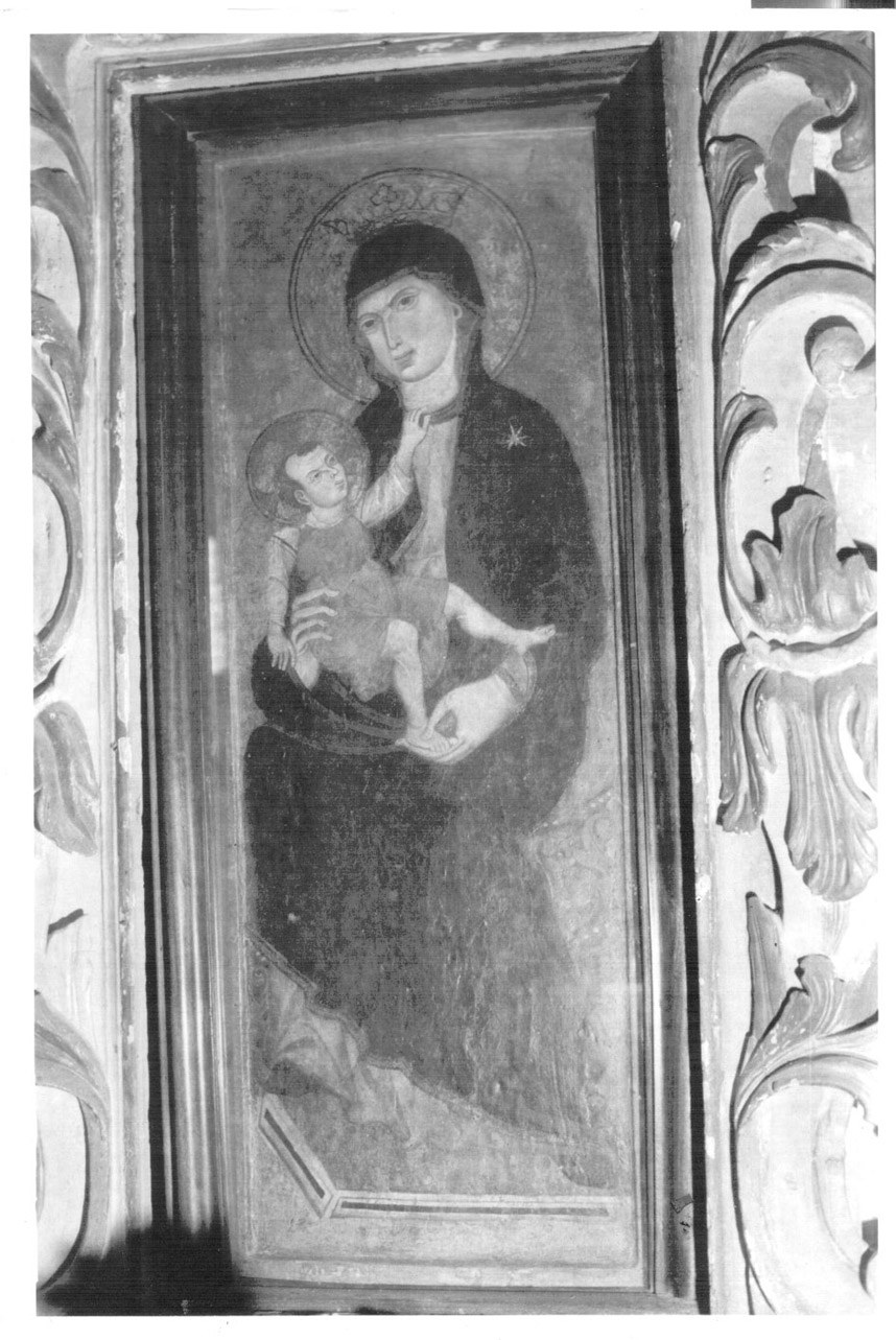 Madonna con Bambino in trono (dipinto, elemento d'insieme) - ambito umbro-senese (ultimo quarto sec. XIII)