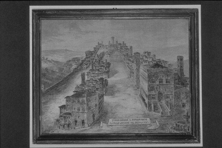 veduta di città (dipinto, opera isolata) di Ellero Giovanni (sec. XX)