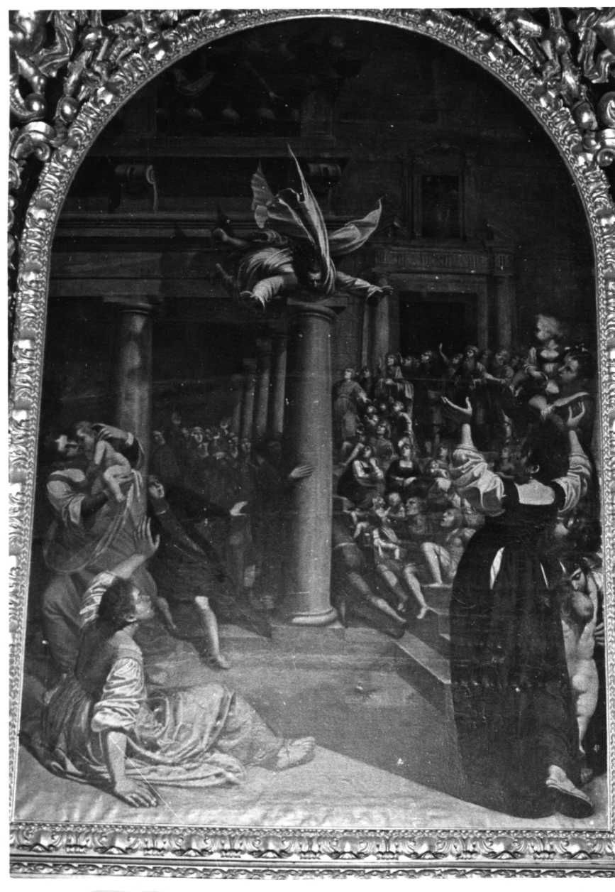 S.Giacomo il Minore gettato dal tempio di Geruasalemme (dipinto, ciclo) di Angeli Giulio Cesare (sec. XVII)