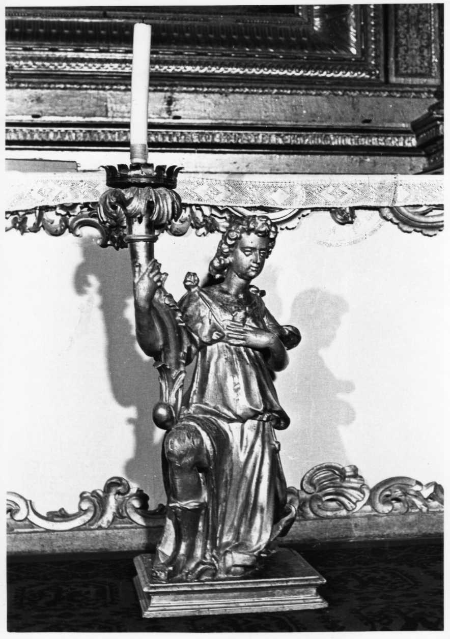 angelo reggicandelabro (candelabro - a statua, serie) di Pace Marco, Francesco Bernardino di Montefalco (fine/inizio secc. XVI/ XVII)