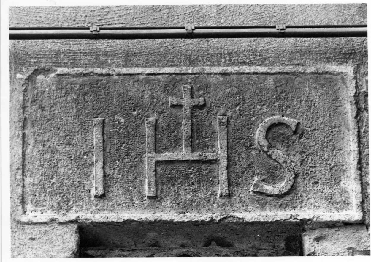 monogramma cristologico (targa, opera isolata) - bottega umbra (secc. XVIII/ XIX)