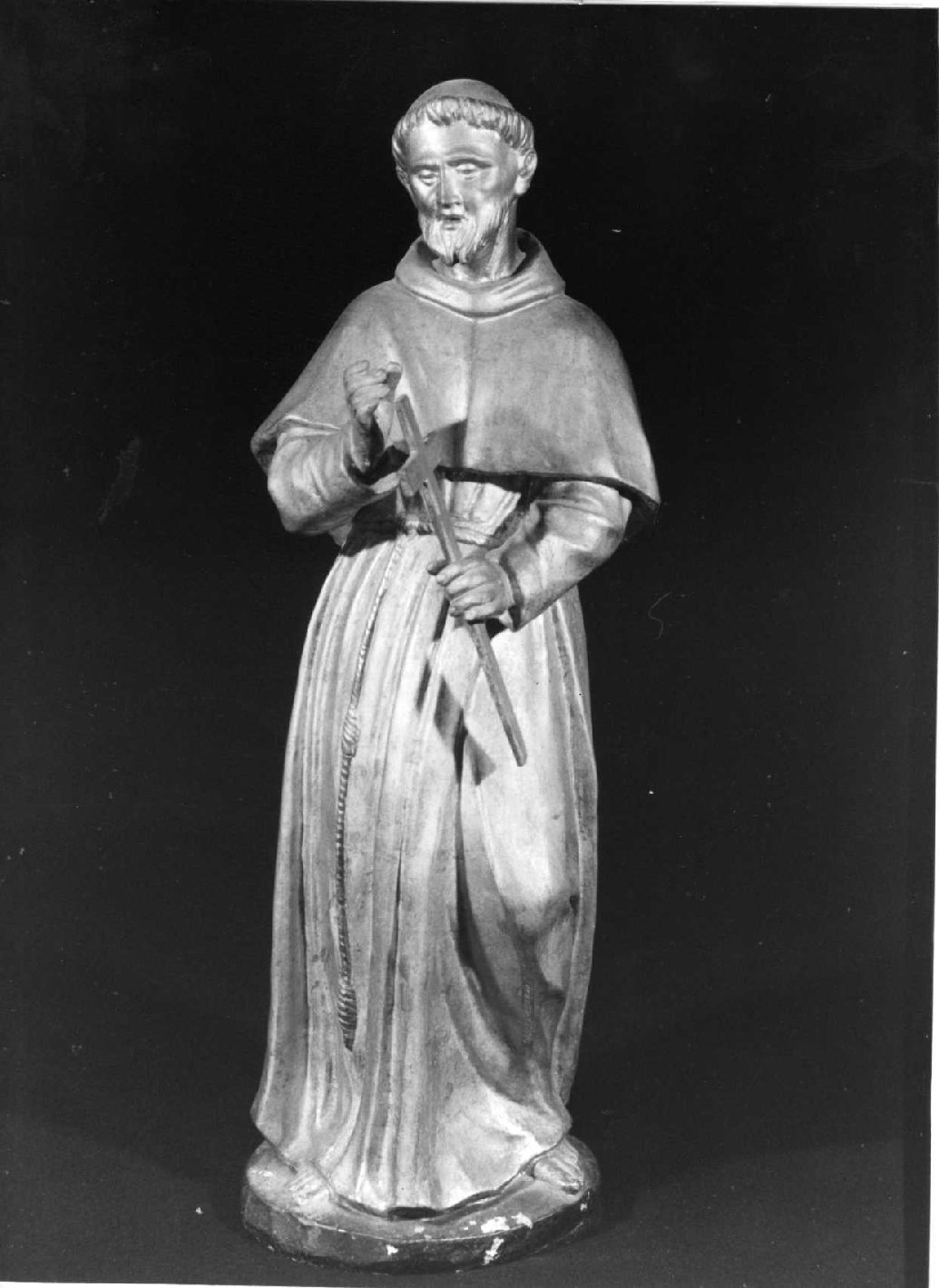 San Francesco d'Assisi (statua, elemento d'insieme) - bottega umbra (sec. XIX)