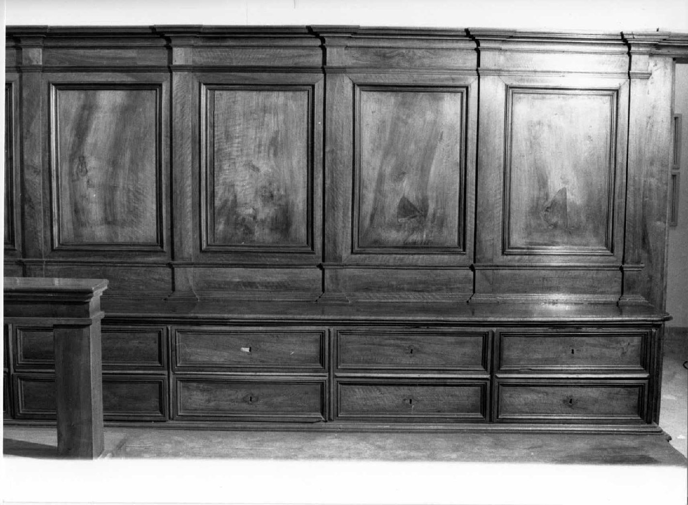 seggio, elemento d'insieme - bottega umbra (sec. XVIII)