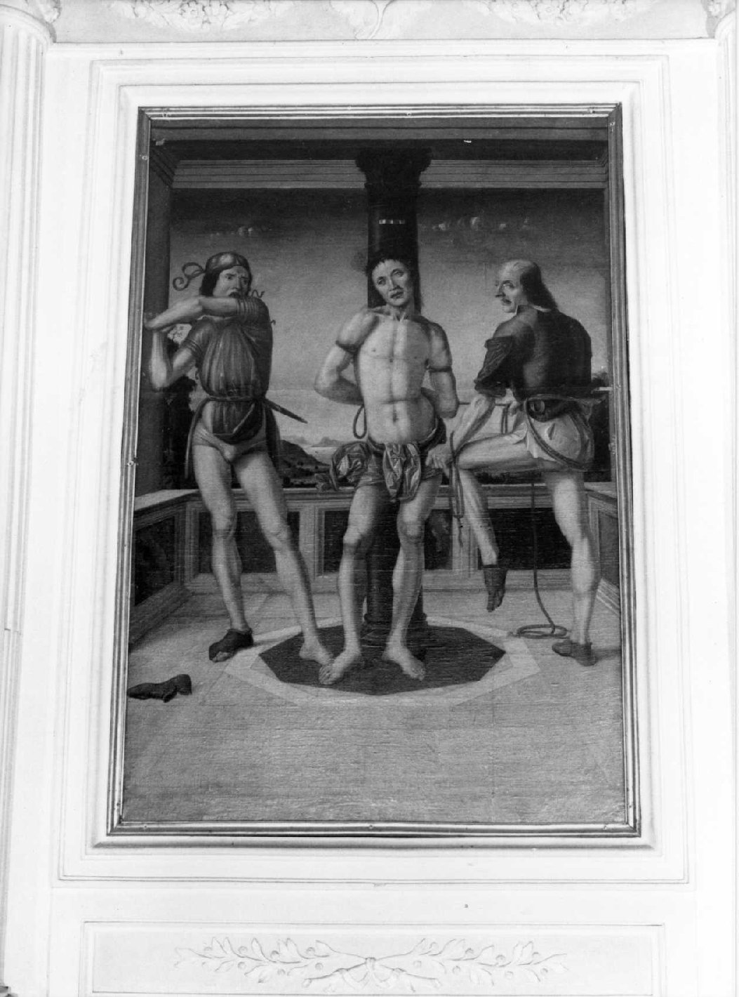 Cristo flagellato (dipinto, elemento d'insieme) - ambito umbro (sec. XV)