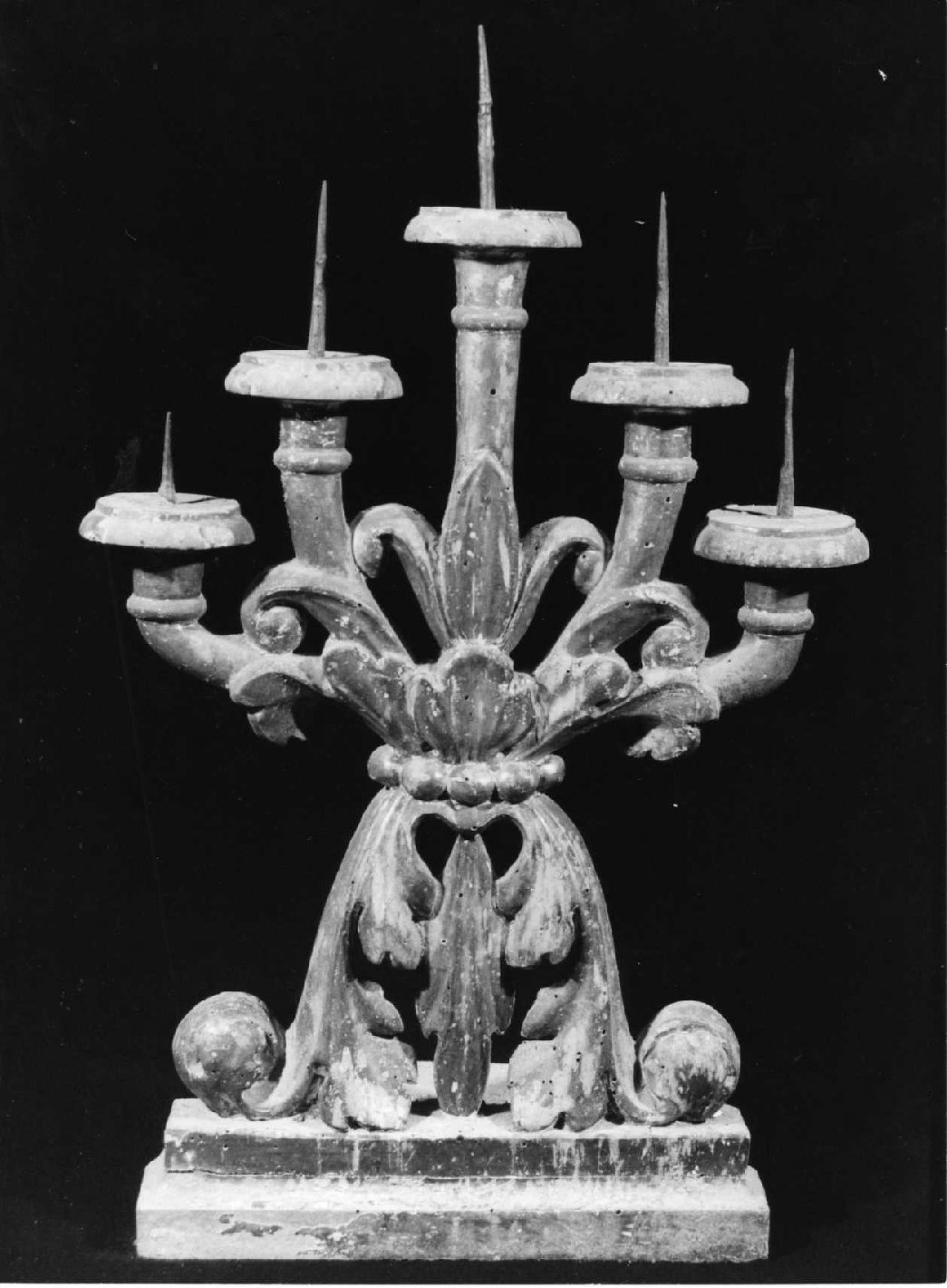 candelabro, serie - bottega umbra (sec. XIX)