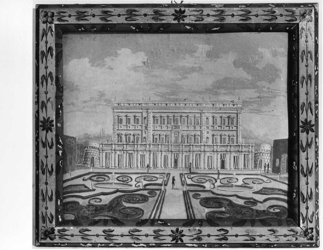 La villa del Bucaione dal retro (dipinto, opera isolata) di De Marchis Norberto (seconda metà sec. XVIII)