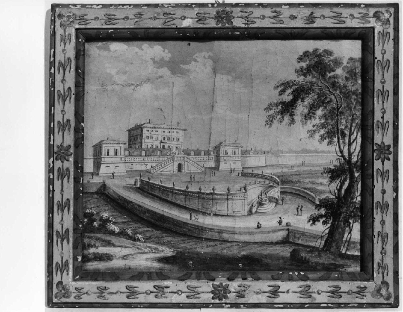 Veduta della villa del Cardinale (dipinto, opera isolata) di De Marchis Norberto, Cavallucci Benedetto (seconda metà sec. XVIII)