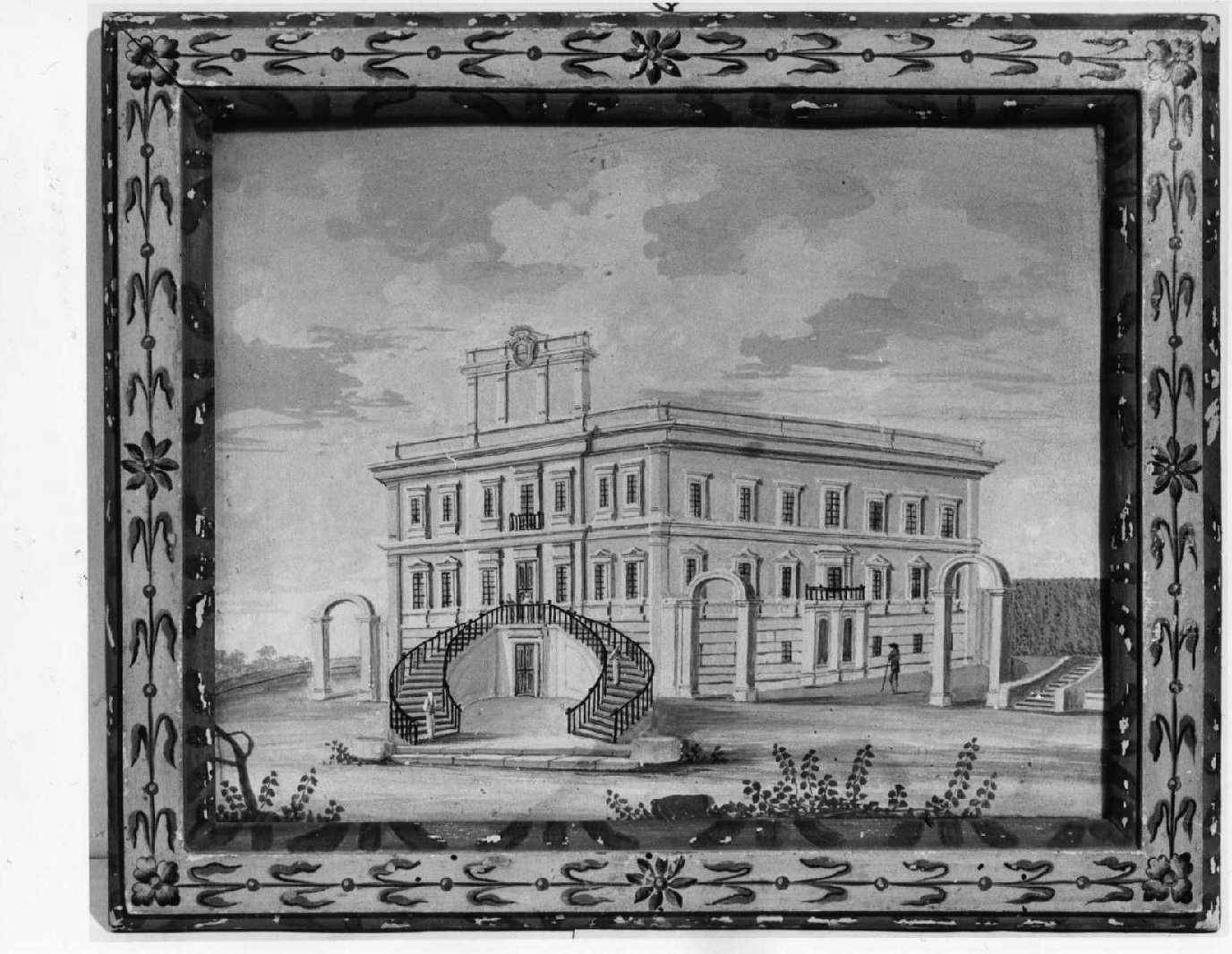 Veduta della villa della Montagnola (dipinto, opera isolata) di De Marchis Norberto (sec. XVIII)