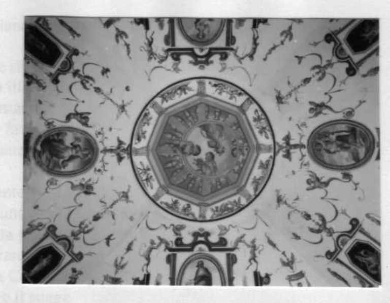 architettura illusionistica con balaustra e putti che si affacciano (decorazione pittorica, ciclo) di Savini Salvio (attribuito) (fine/inizio secc. XVI/ XVII)