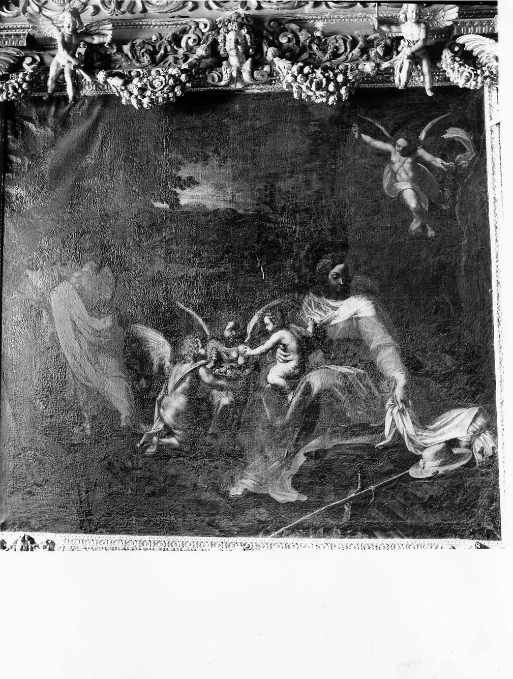 riposo nella fuga in Egitto (dipinto, complesso decorativo) di Scaramuccia Giovanni Antonio (attribuito) (sec. XVII)