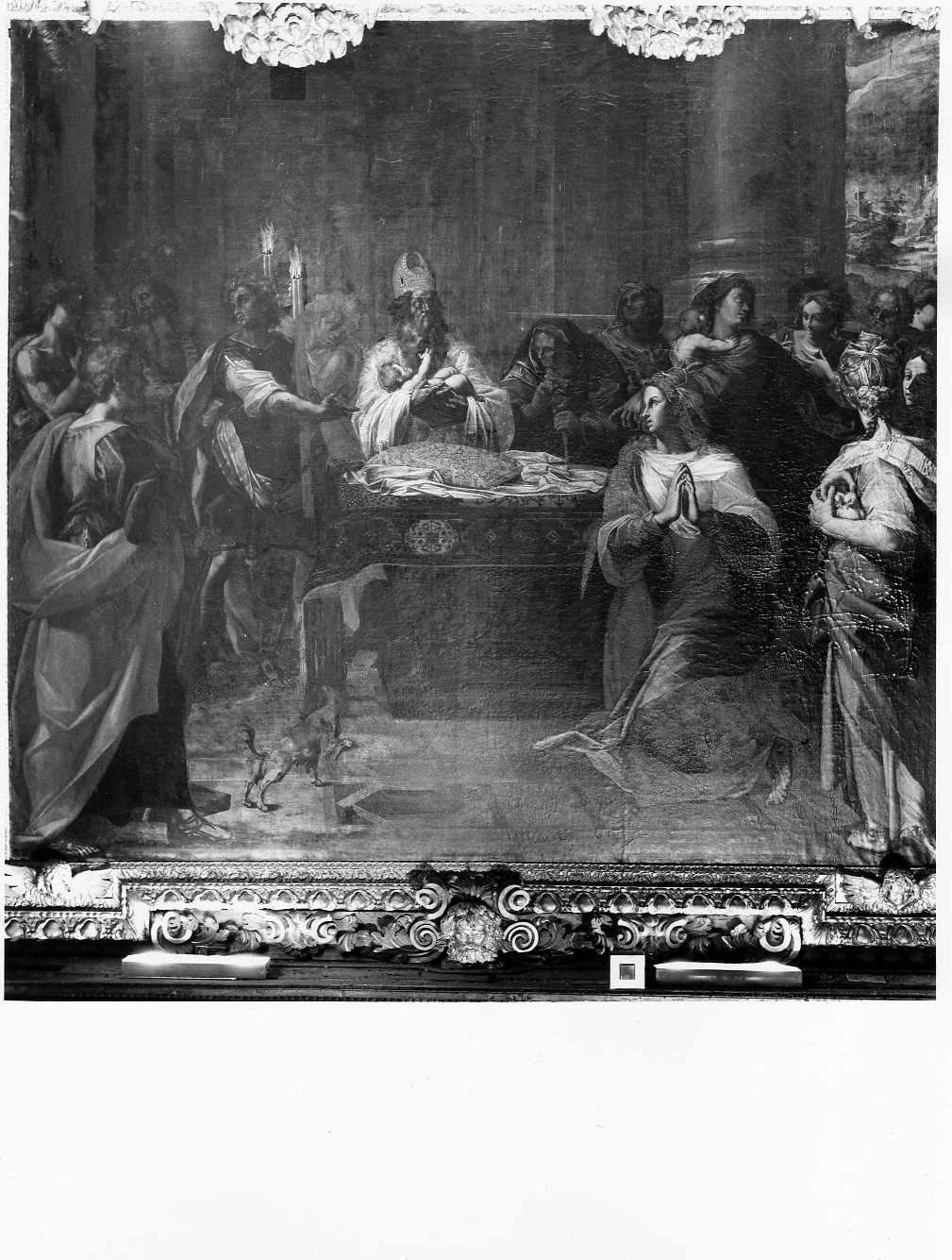 presentazione di Gesù al tempio (dipinto, complesso decorativo) di Scaramuccia Giovanni Antonio (attribuito) (sec. XVII)