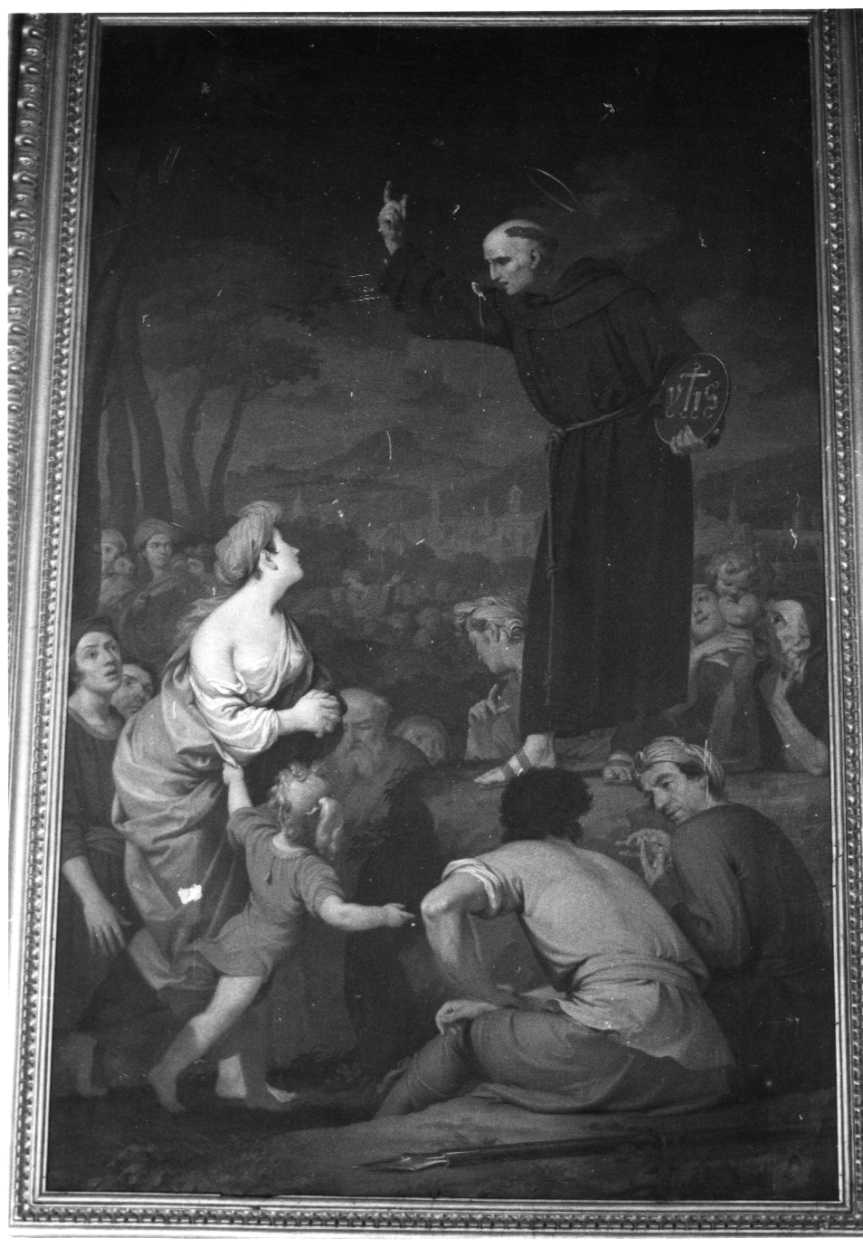 San Bernardino da Siena (dipinto, opera isolata) di Matteini Teodoro (attribuito) (sec. XVIII)