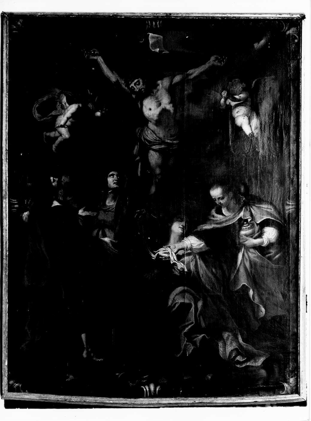Cristo crocifisso (dipinto, opera isolata) di Boccanera Giacinto (prima metà sec. XVIII)