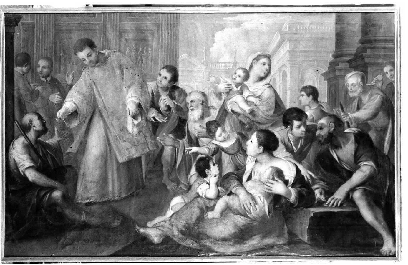 elemosina di San Lorenzo (dipinto, opera isolata) - ambito umbro (sec. XVIII)