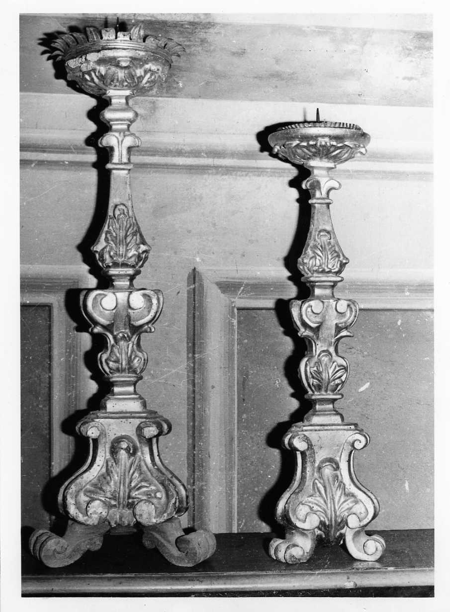 candeliere, serie - bottega umbra (sec. XVIII)