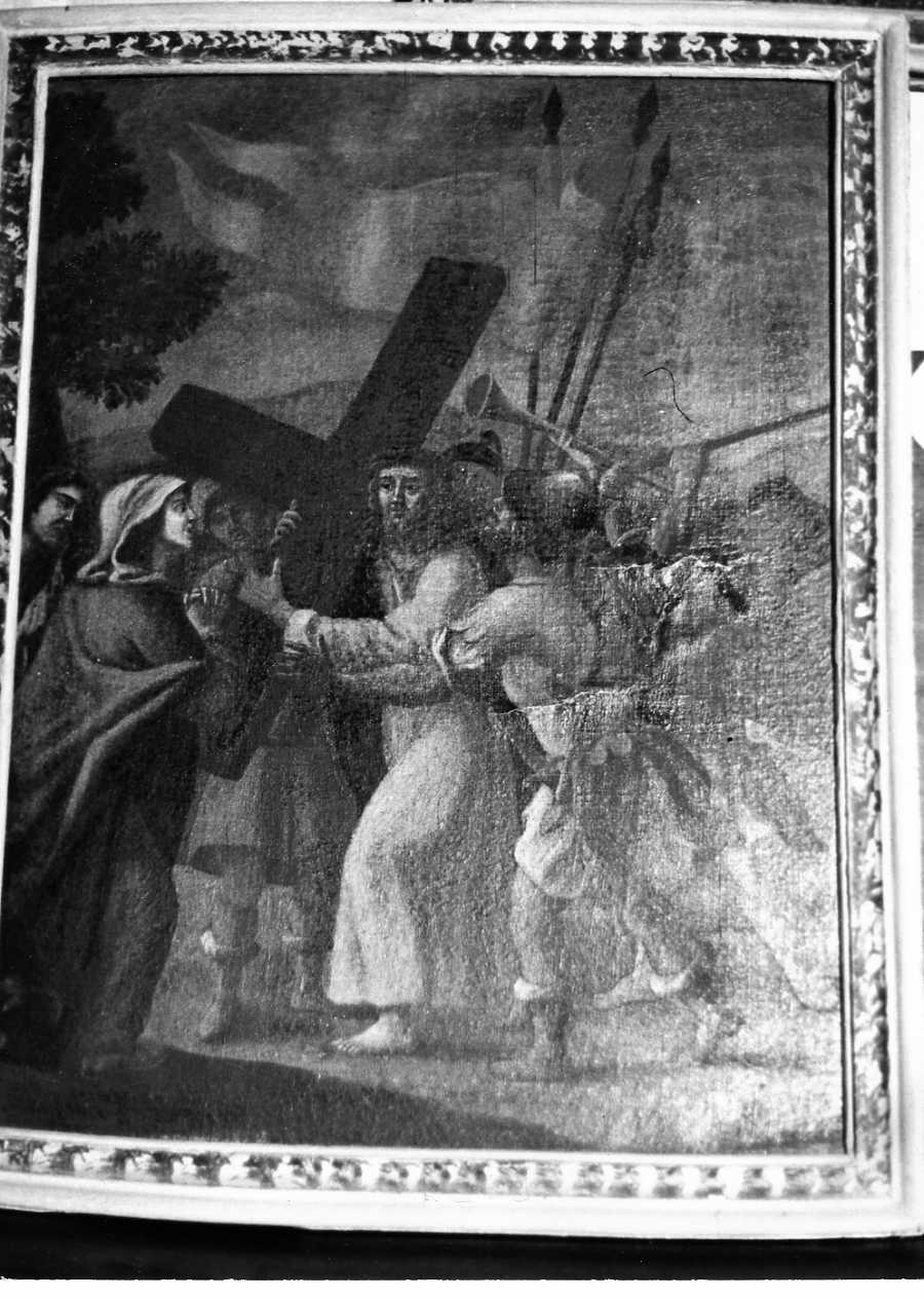 stazione IV: Gesù incontra la Madonna (dipinto, ciclo) - ambito umbro (sec. XVII)