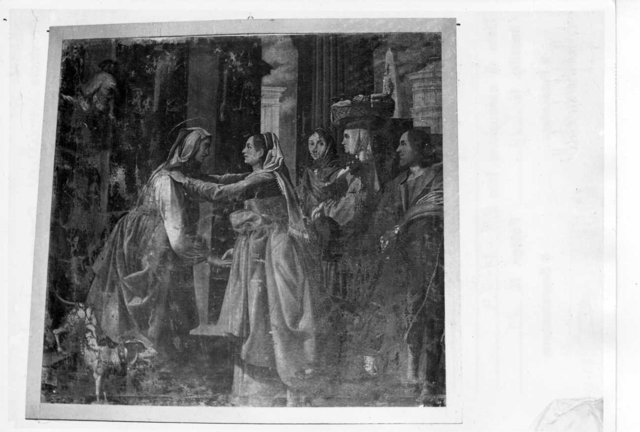 visitazione (dipinto, opera isolata) di Barbiani Bartolomeo (attribuito) (sec. XVII)