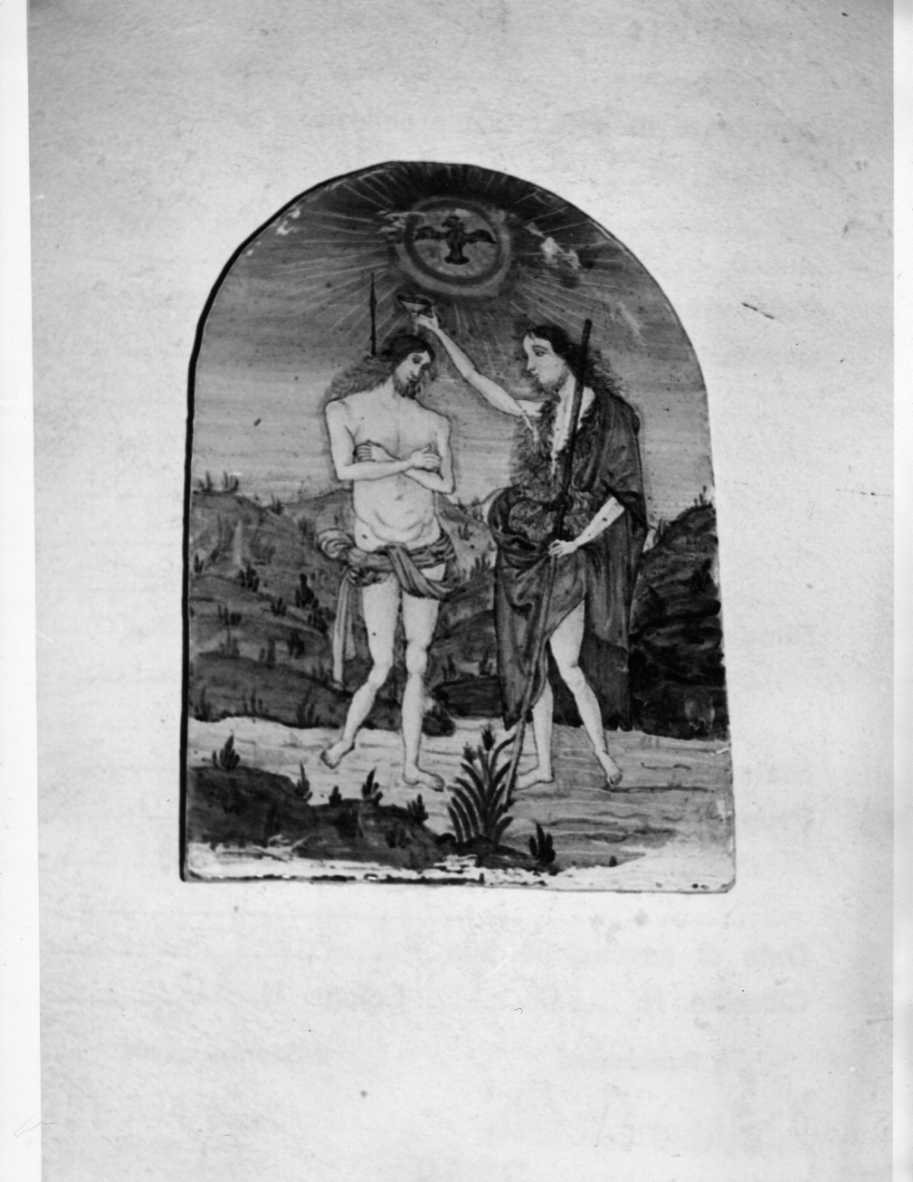 battesimo di Cristo (dipinto, opera isolata) - ambito Italia centrale (sec. XVII)