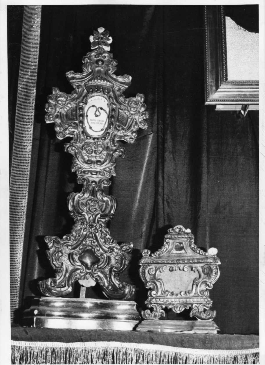 reliquiario a teca - a cassetta, opera isolata - bottega Italia centrale (sec. XVIII)