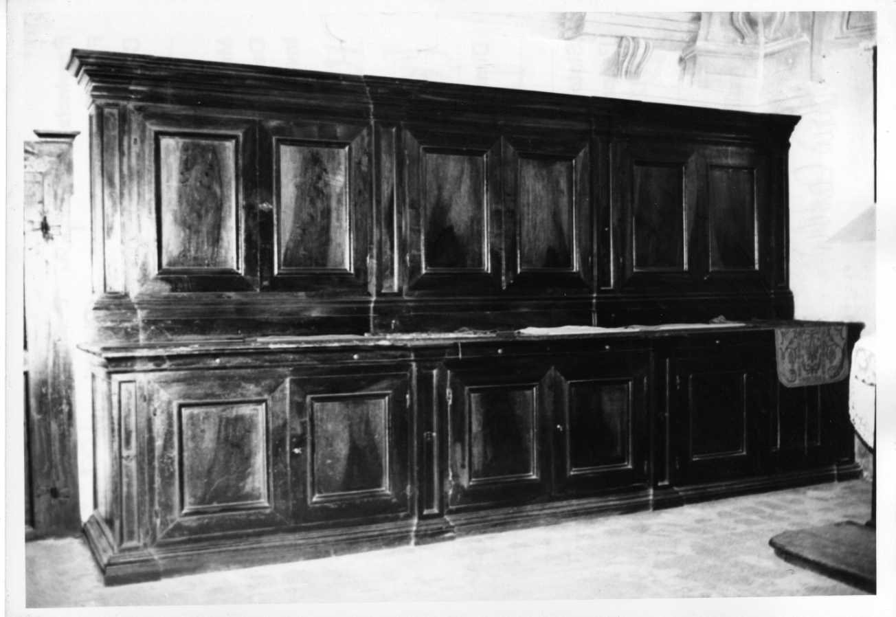 mobile da sacrestia, elemento d'insieme - bottega Italia centrale (sec. XIX)