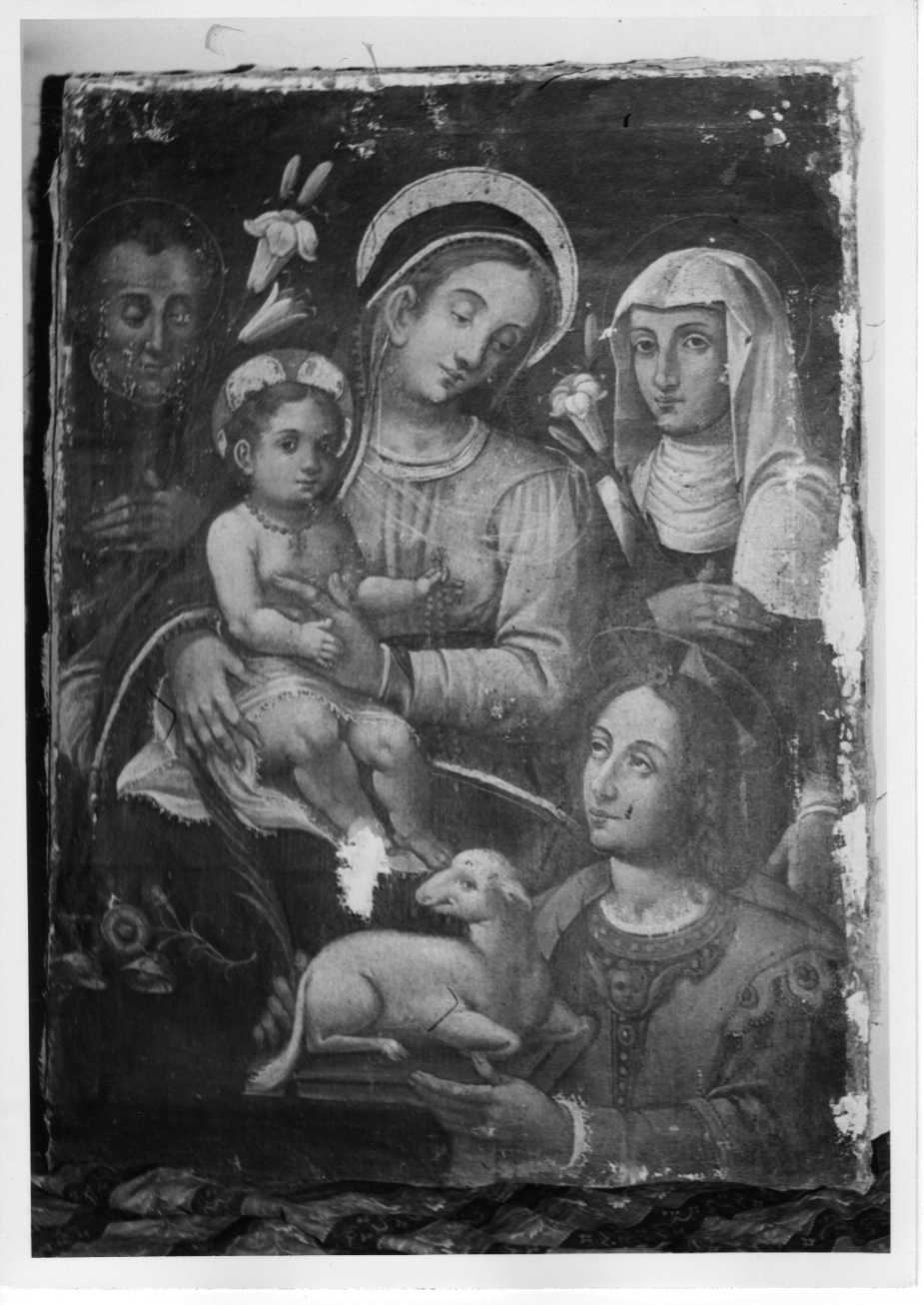 Madonna con Bambino e Santi (dipinto, opera isolata) - ambito Italia centrale (sec. XVII)