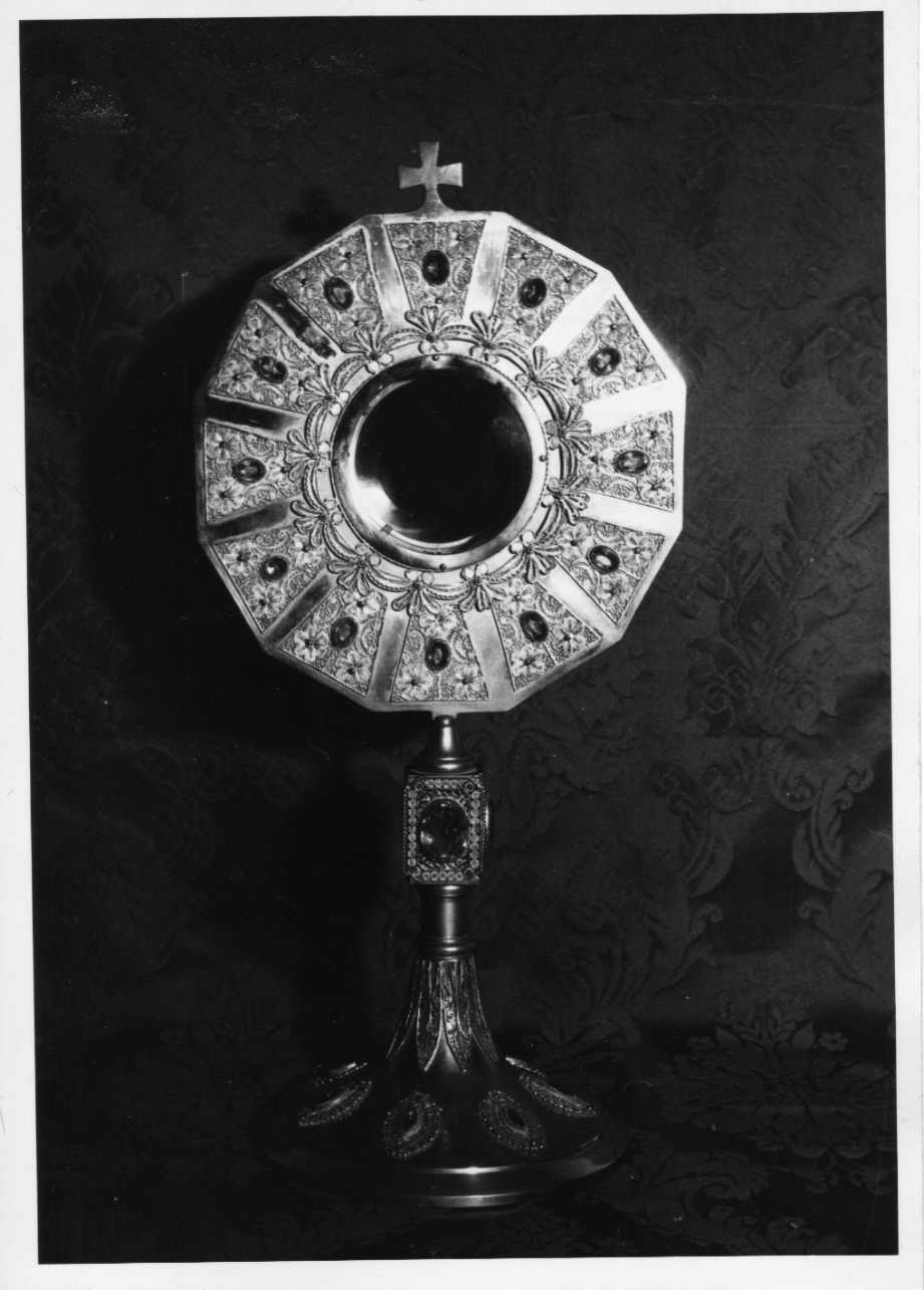 ostensorio, opera isolata - bottega Italia centrale (sec. XIX)