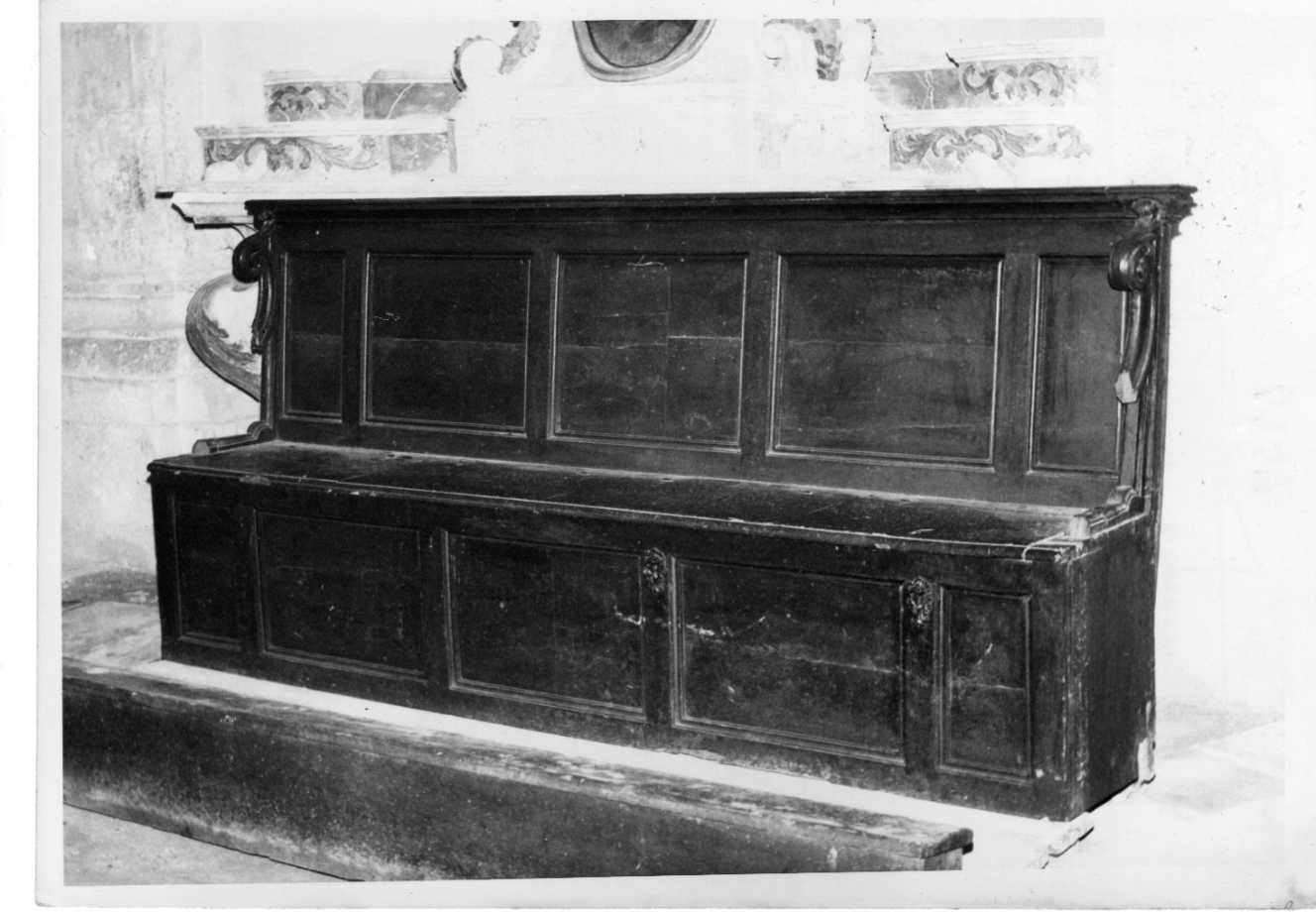 panca, opera isolata - bottega Italia centrale (sec. XVII)