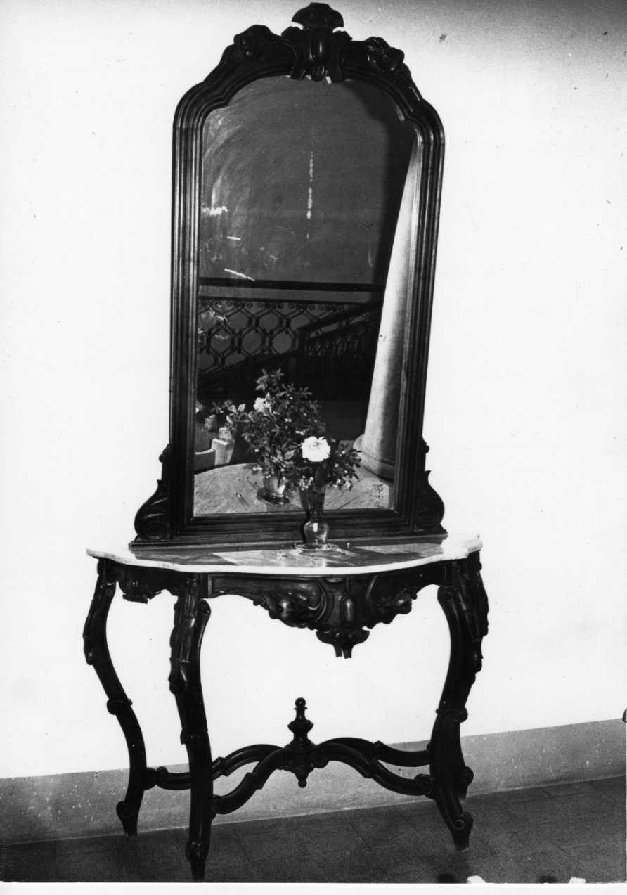 console con specchiera, opera isolata - bottega Italia centrale (sec. XIX)
