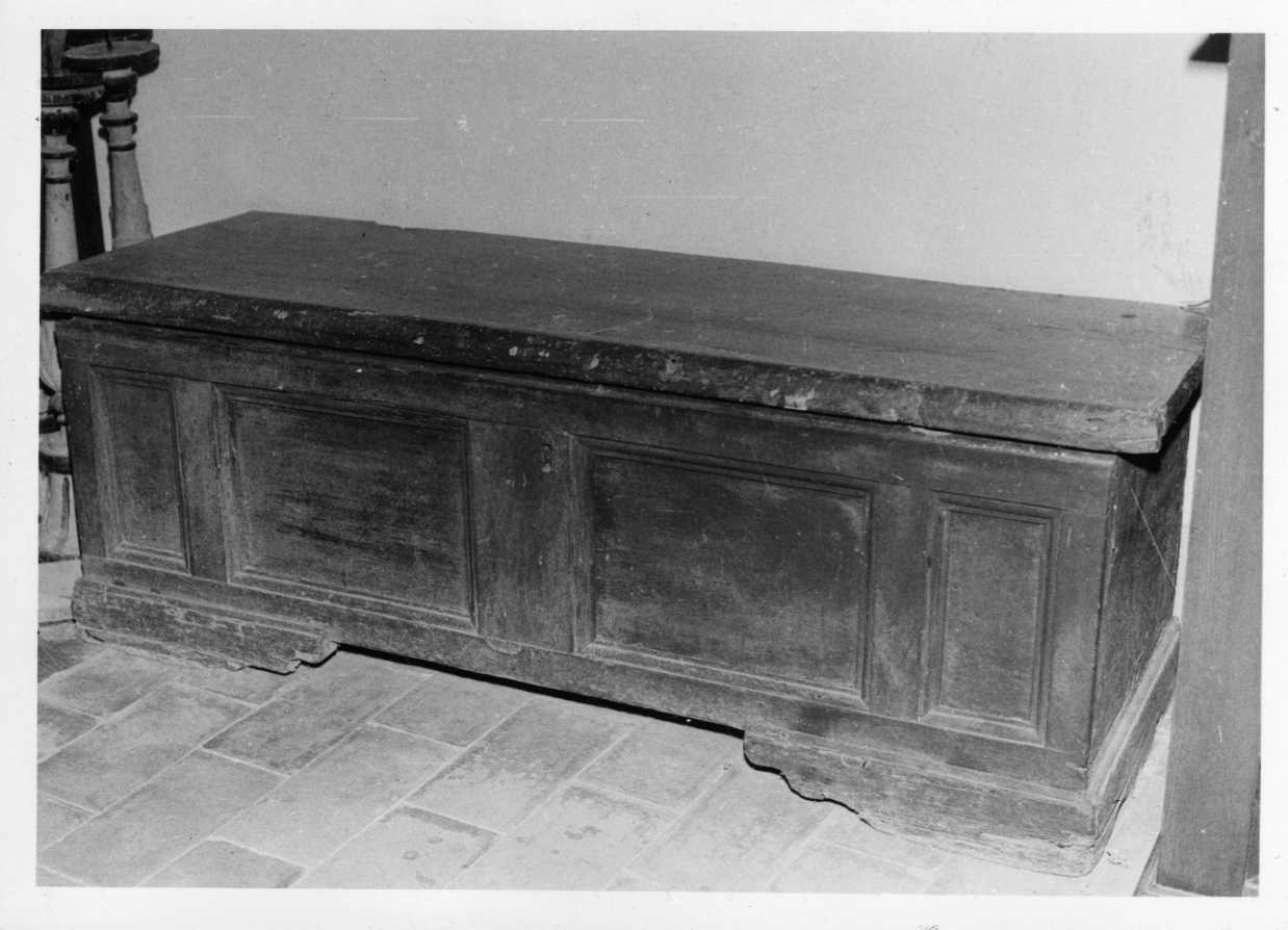 cassapanca, opera isolata - bottega Italia centrale (sec. XVII)